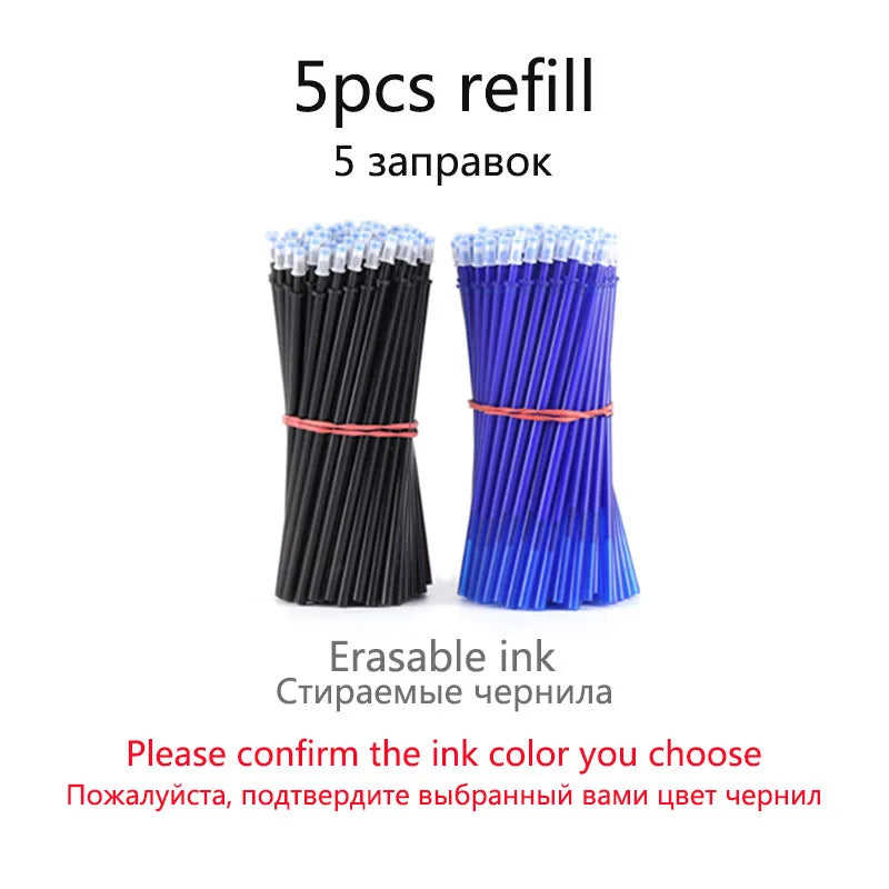 1PC Kawaii Pig Bear Cat Mouse Erasable Gel Pen School Office Supplies Stationery Gift 0.35mm Blue Black Ink