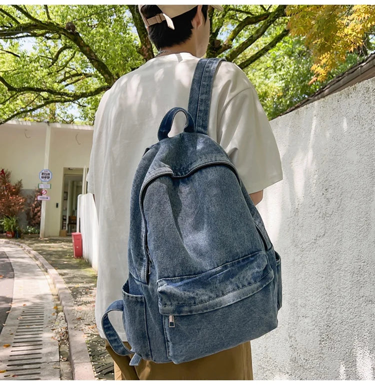 Trendy Casual ex Bapa 2024 New Sle INS Quali Forest System Girl Bapa Student Bookbag Soft Canvas Large Size