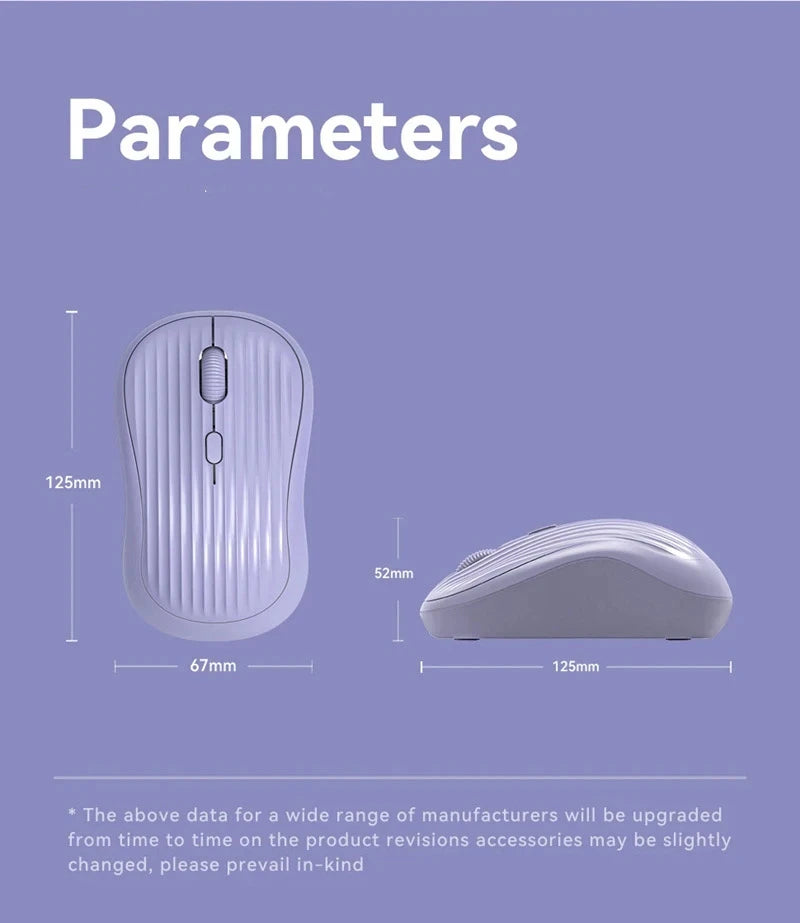 Type-C Rechargeable 2.4G Bluetooth Dual Mode Wireless Mouse Ergonomic Fashion Silent Mouse Desktop Laptop Tablet for iPhone iPad