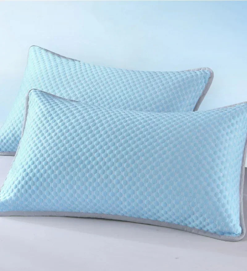 Summer Cooling Pillowcase Solid Color Ice Bean Bean Pillowcase Cool Feeling Air Conditioning Cover Washable  (No Pillow) 48x74cm
