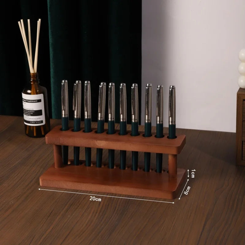 Walnut Wood Multifunction Desk Organizer & Phone Stand