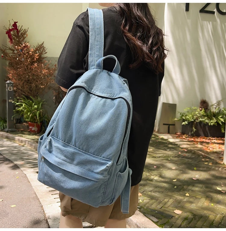 Trendy Casual ex Bapa 2024 New Sle INS Quali Forest System Girl Bapa Student Bookbag Soft Canvas Large Size