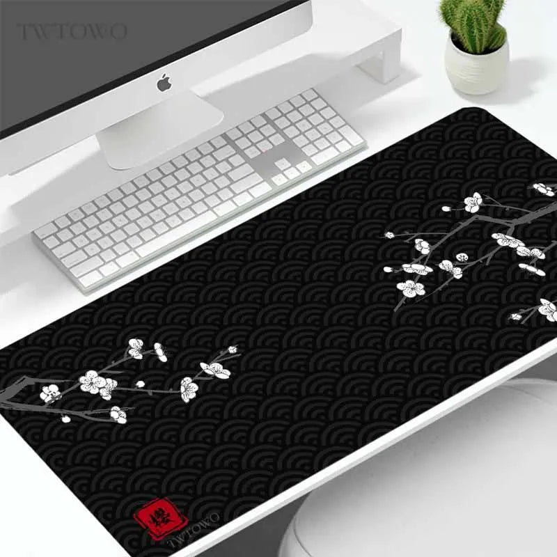 Mouse Pad Gaming Cherry Blossom Sakura XL New Home Computer Mousepad XXL Desk Mats Mouse Mat Natural Rubber Soft Non-Slip PC