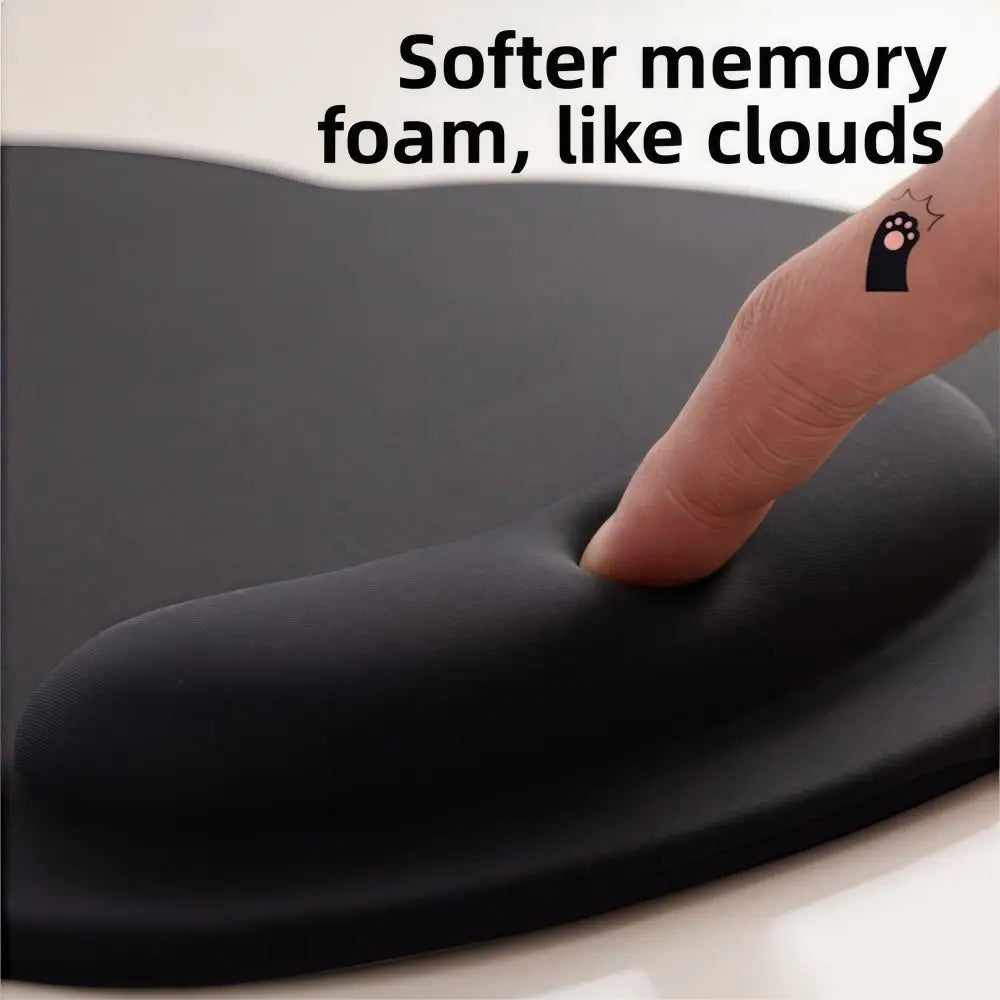 Big-eyed Cat Mouse Pad Soft Comfortable Wrist Rest Typing Pad Non-Slip Dirt-resistant Ergonomic Mouse Pad For Computer Office