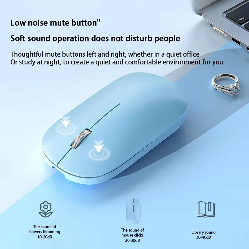 Bluetooth Wireless Mouse 2.4G Dual Mode DPI Adjustable Type-C Rechargeable Silent Ergonomic Portable Office Mouse 2026 ﻿